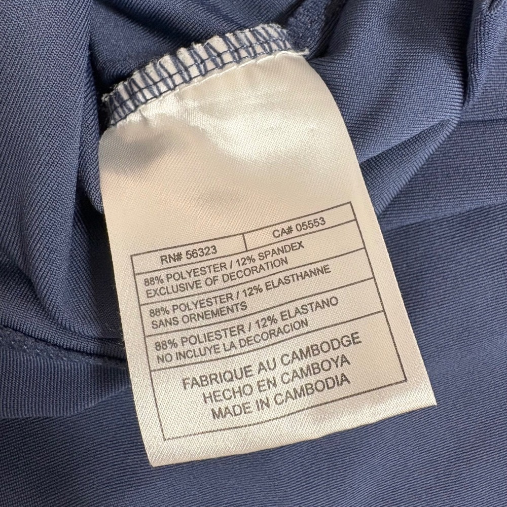 Nike Golf Golf Polo Dri-FIT UV Blue 1/4 Zip Short Sleeve Shirt Men's Large - Picture 11 of 12